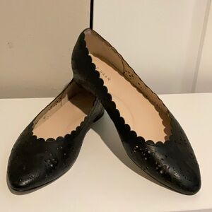 Cole Haan Black Scalloped Flats for Versatile Elegance